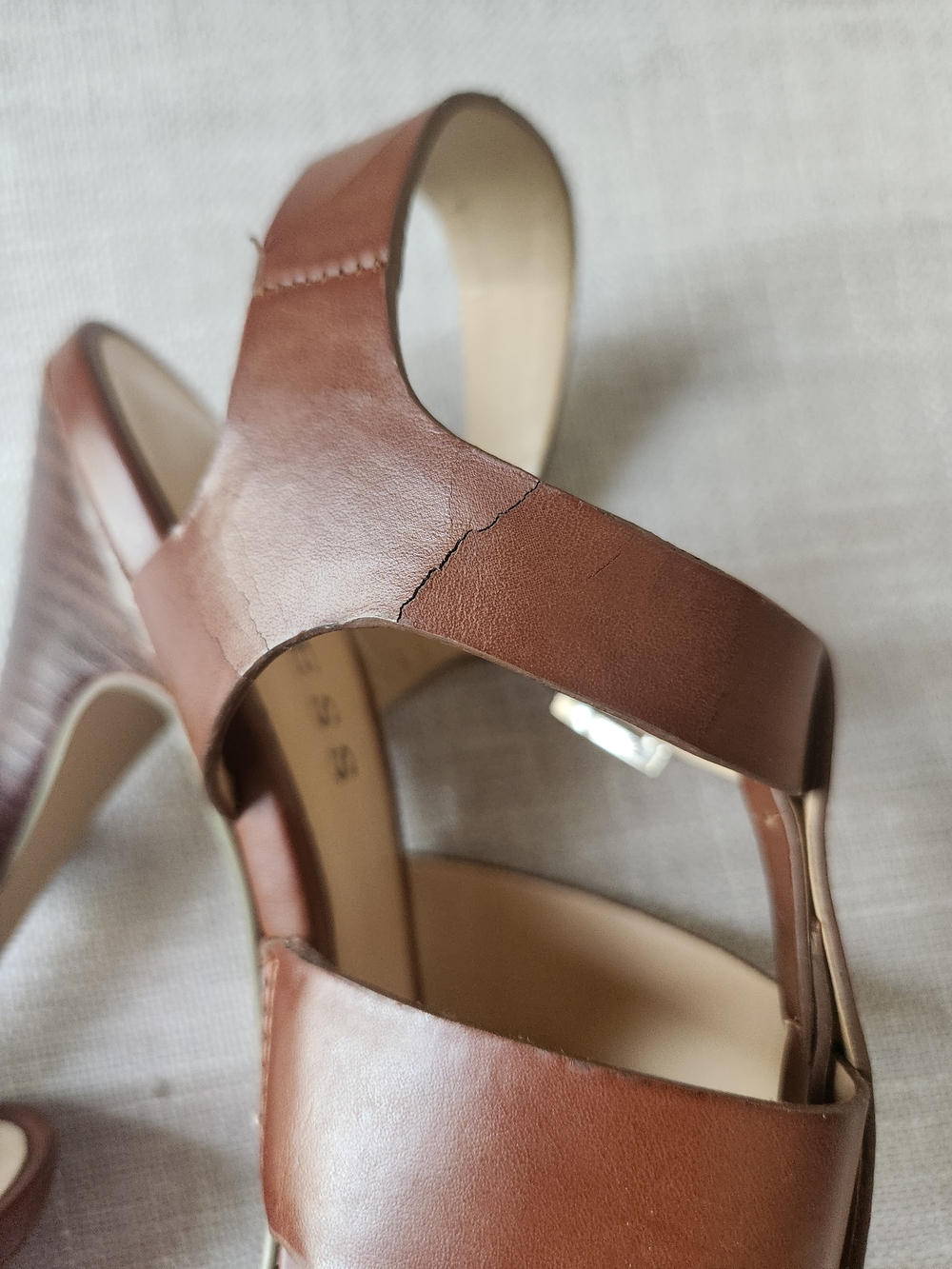 Guess Brown Strappy Platform High Heel Sandals 7.5 - Picture 15 of 16